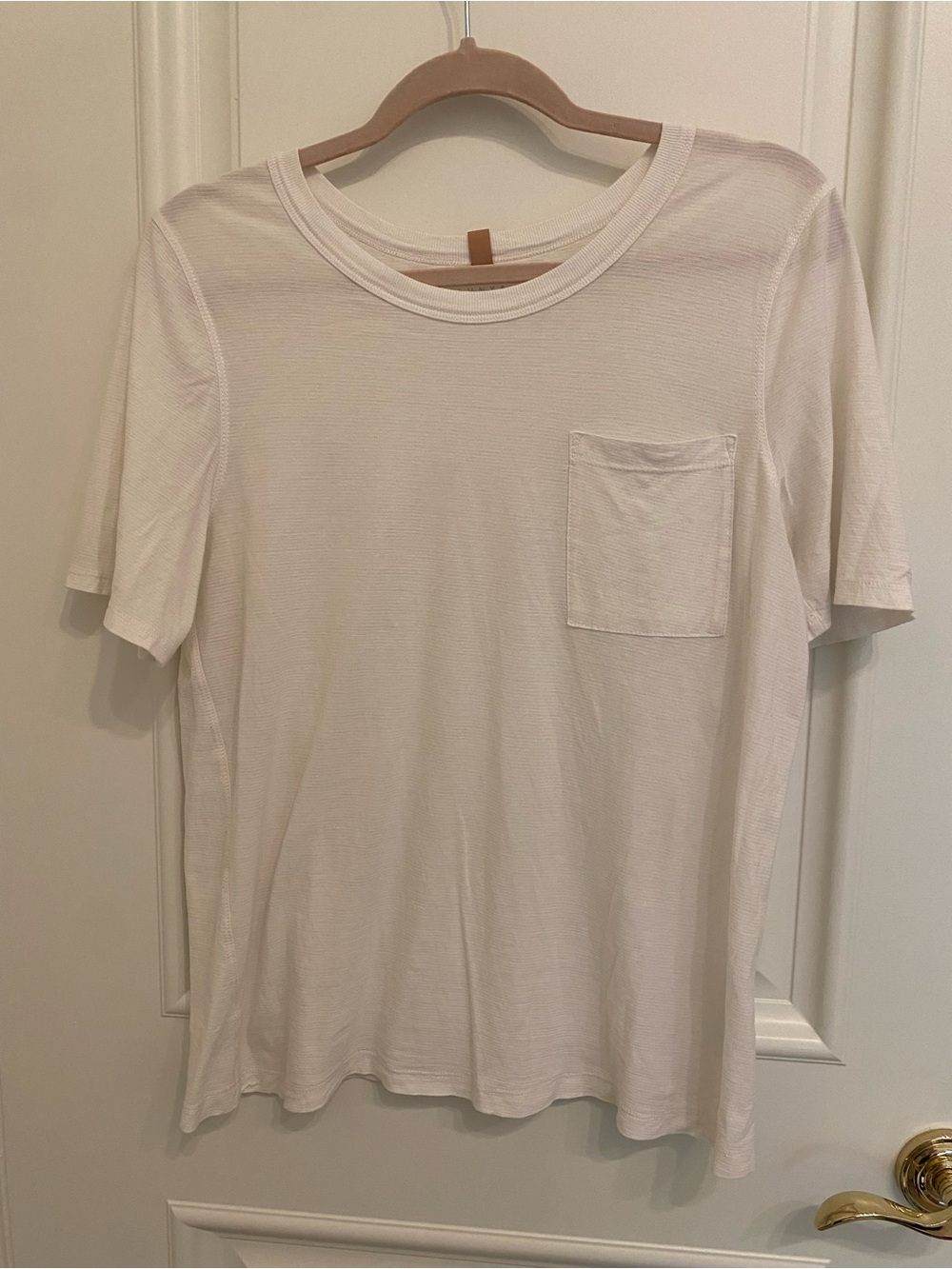 lunya White Short Sleeve Pocket Crew T-Shirt
